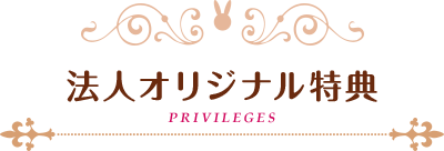 法人オリジナル特典